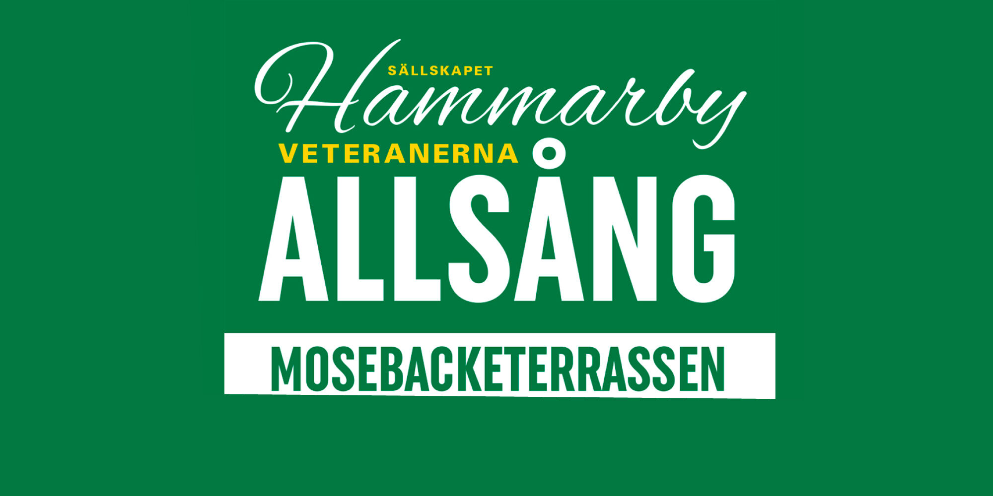 Allsång med Sällskapet Hammarbyveteranerna