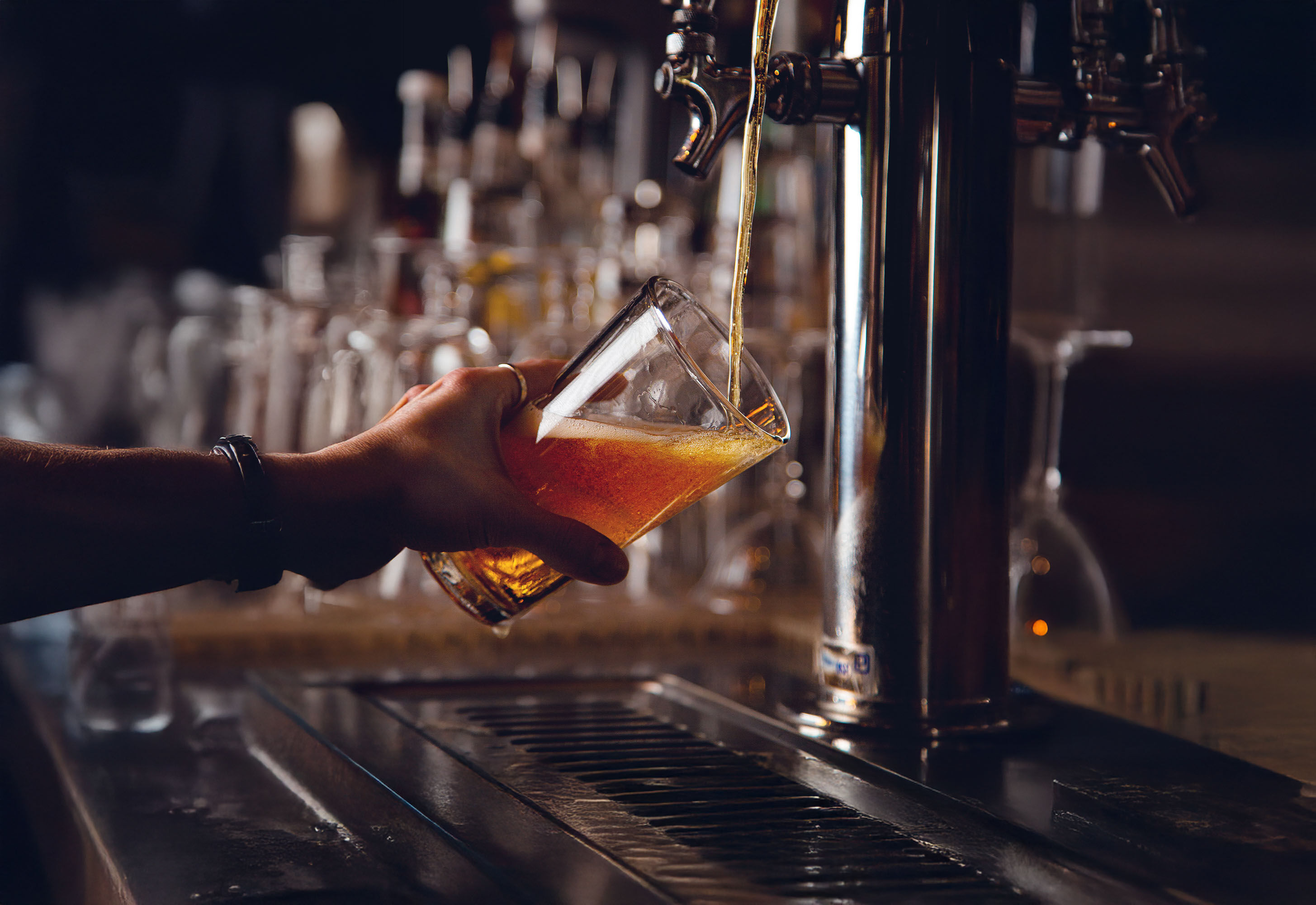 Hang at the bar with a full view