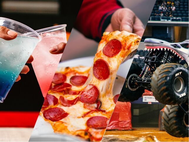 Fuel up with our pizza and soda buffet